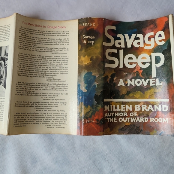 Savage Sleep a Novel by Millen Brand 1968 Crown Publishers Rare Good condition. - Picture 9 of 15
